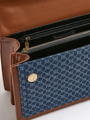 River Island Blue Monogram Denim Shoulder Bag - Image 4 of 5