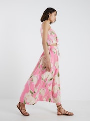 River Island Pink Pink Floral Printed Midi Skirt - Image 4 of 4