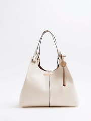 River Island Cream Soft Pinch Slouch Bag - Image 3 of 5