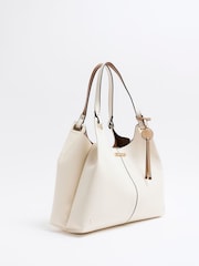 River Island Cream Soft Pinch Slouch Bag - Image 4 of 5