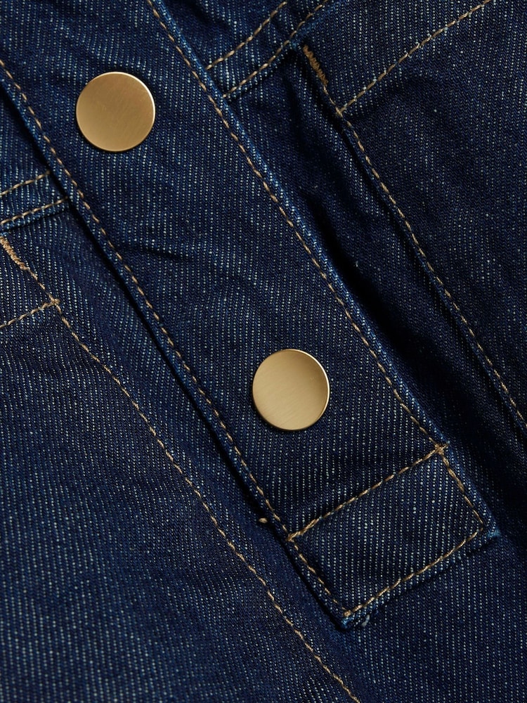 River Island Blue Shirt Collar 100% Cotton Dress - Image 6 of 6 River Island Blue Shirt Collar 100% Cotton Dress - Image 6 of 6
