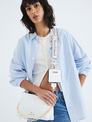 River Island White Embossed Chain Cross-Body Bag - Image 5 of 6