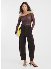 River Island Trim Mesh Bardot Top - Imagen 2 de 4