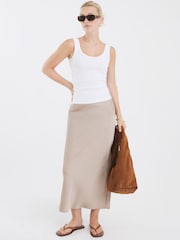 River Island Natural Easy Bias Maxi Skirt - Image 3 of 3