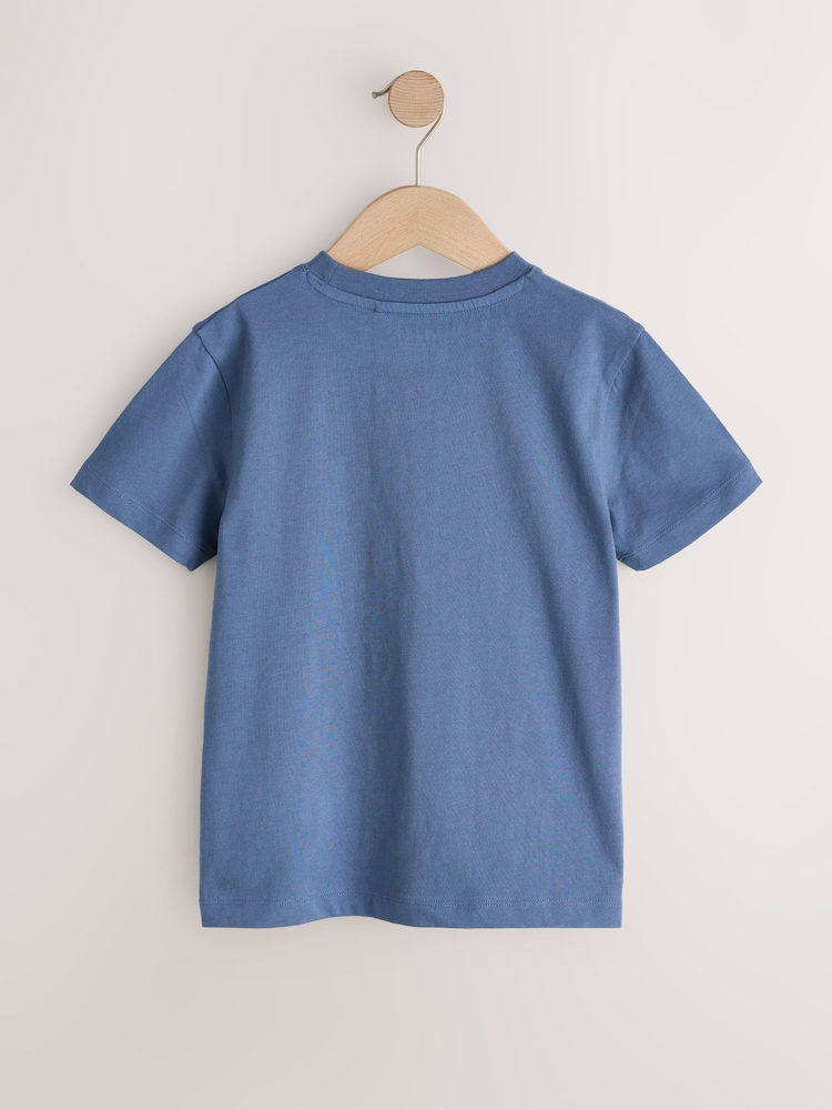 Mid Blue Regular Fit Short Sleeve T-Shirt (3-16yrs) - Image 2 of 4