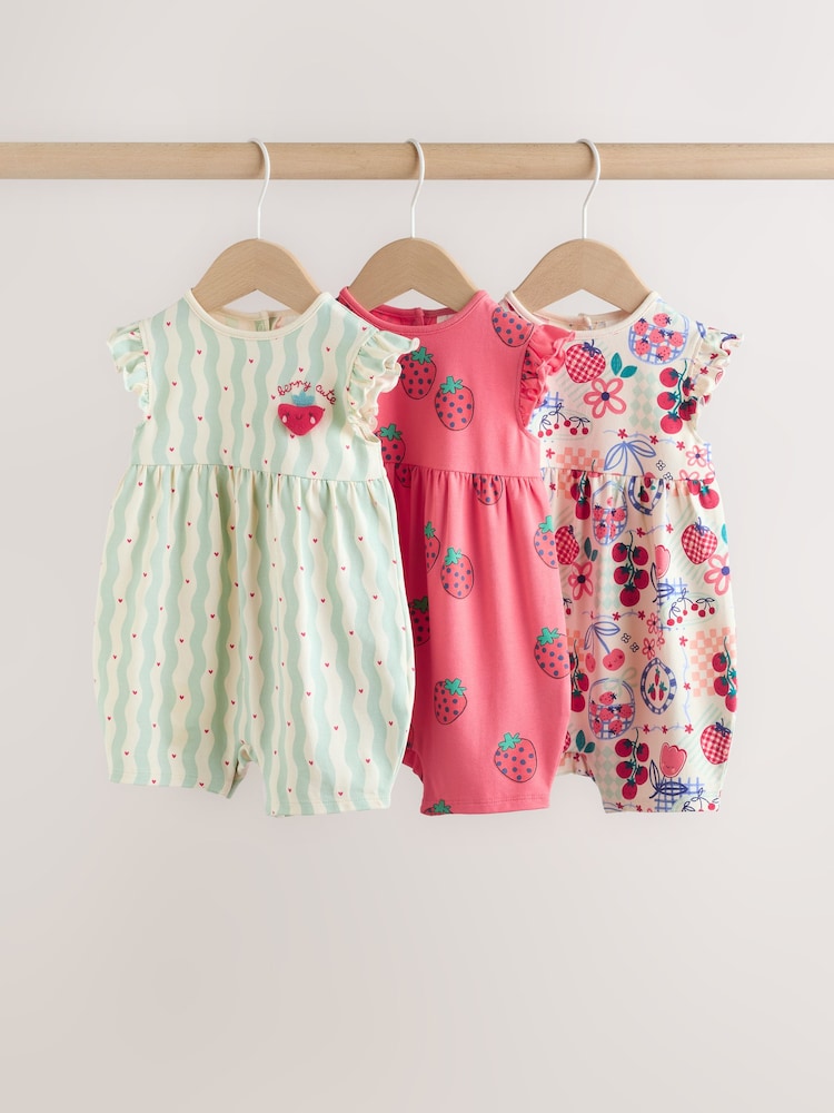 Rød Jordbær Trykt - Pakke med Sparkebukser 3 - Bilde 1 av 12 Rød Jordbær Trykt - Pakke med Sparkebukser 3 - Bilde 1 av 12