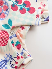 Red Strawberry Printed Baby Rompers 3 Pack - Image 13 of 15