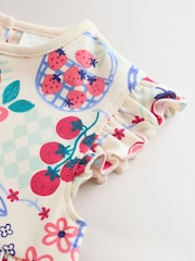 Red Strawberry Printed Baby Rompers 3 Pack - Image 14 of 15