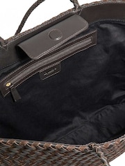 Dune London Brown Large Daxon Woven Tote Bag - Image 2 of 3