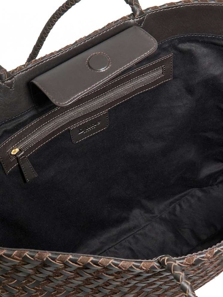 Dune London Brown Large Daxon Woven Tote Bag - Image 2 of 3