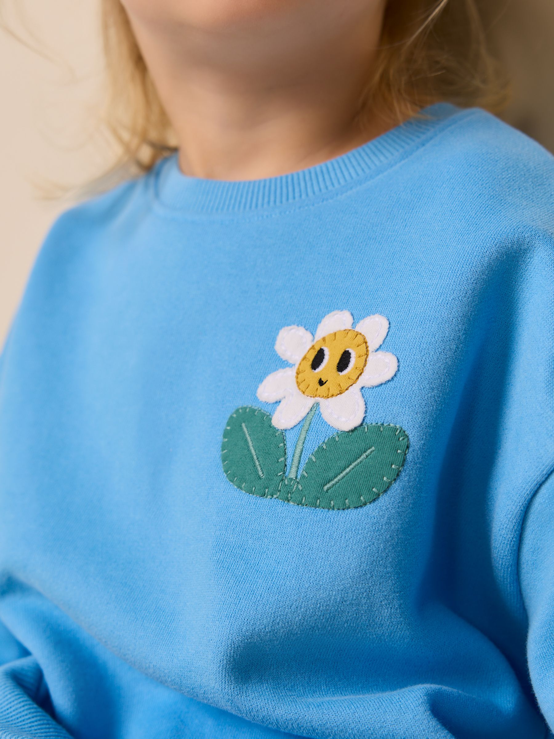 Buy Blue Flower Crew Neck Sweatshirt (3mths-7yrs) from the Next UK