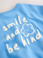 أزرق زهور - سويت شيرت ياقة بحافة مستديرة (3 أشهر- 7 سنوات) - صورة 8 من 9