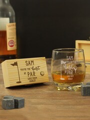 Personalised Par Glass & Whisky Stones By PMC - Image 2 of 7