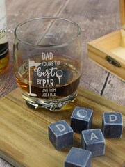 Personalised Par Glass & Whisky Stones By PMC - Image 5 of 7