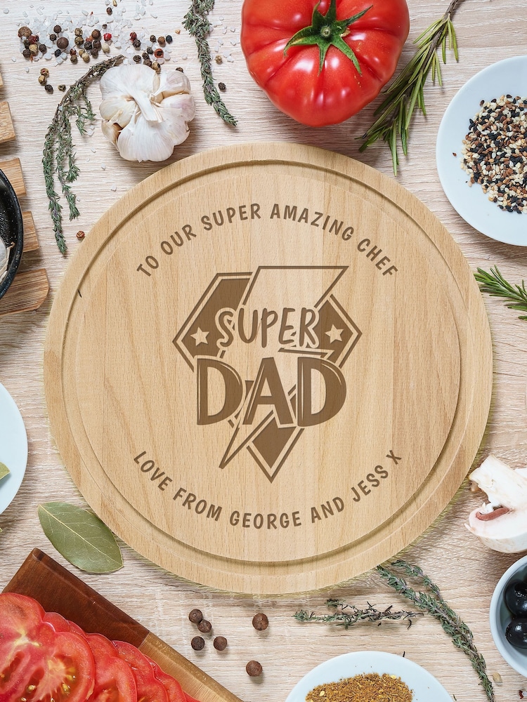 Personalised Super Dad Chopping Board - Image 1 of 3