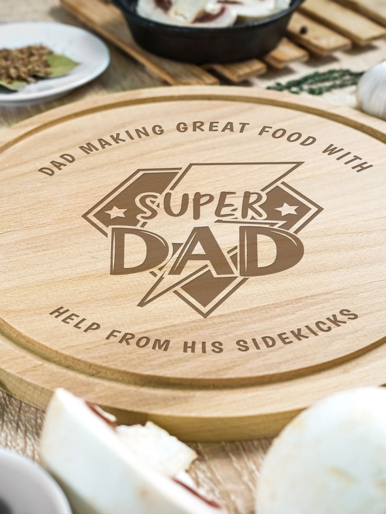 Personalised Super Dad Chopping Board - Image 2 of 3
