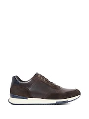 Dune London Brown Thornbury Leather Trainers - Image 1 of 5