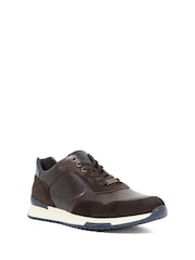 Dune London Brown Thornbury Leather Trainers - Image 2 of 5
