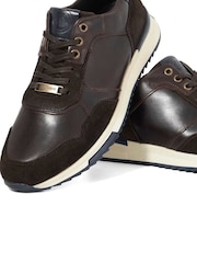 Dune London Brown Thornbury Leather Trainers - Image 5 of 5