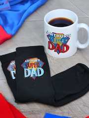 Personalised Super Dad Mug & Socks By PMC - Image 2 of 3