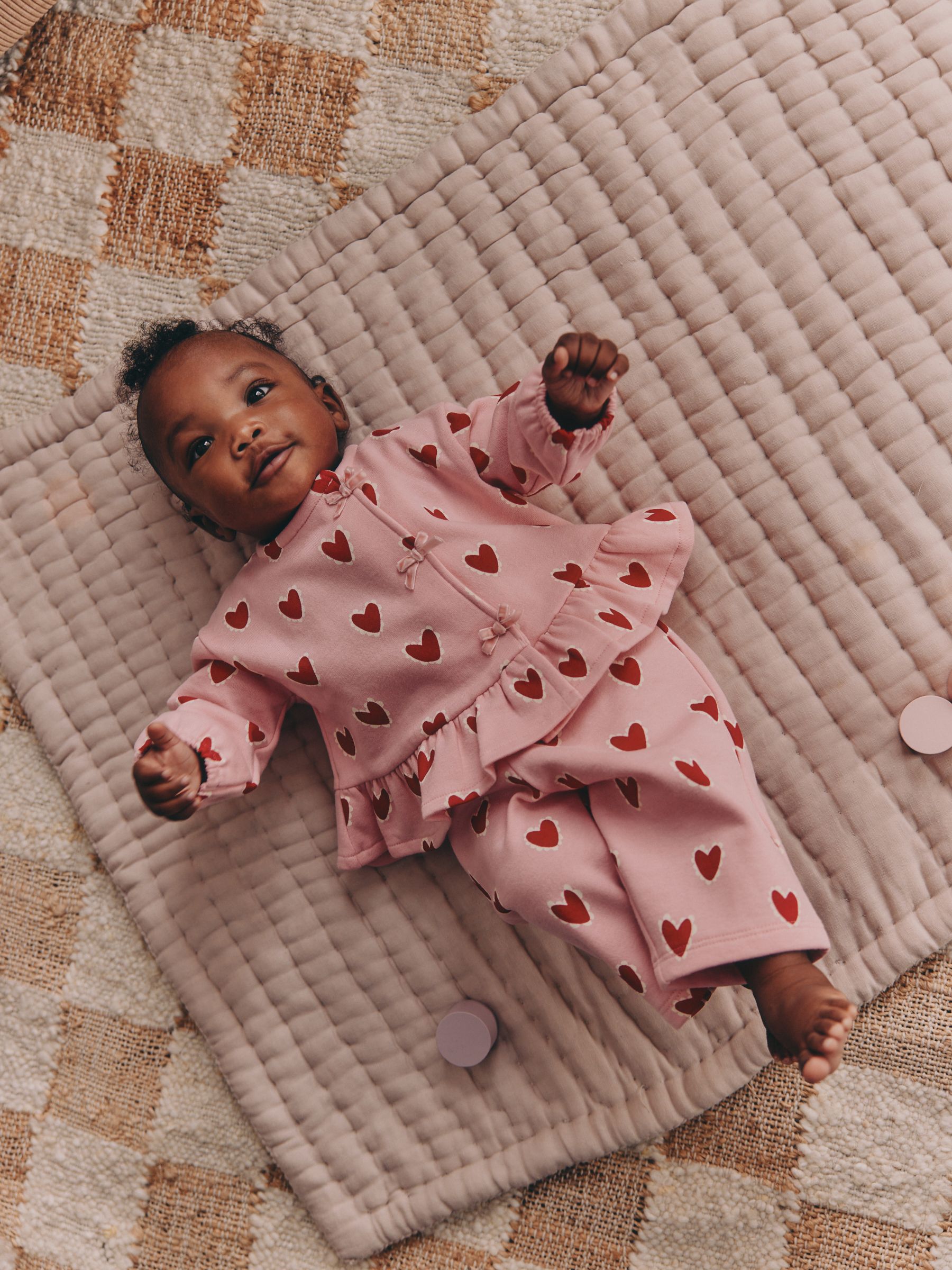 Buy Pink Heart Top & Leggings Set 2 Piece (0mths-2yrs) from the