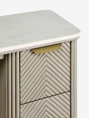 Light Grey Valencia 1 Drawer 1 Door Solid Mango Wood Dressing Table - Image 7 of 8