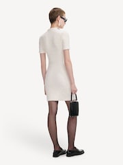 Self-Portrait Cream Textured Knit Mini Dress - Image 2 of 4