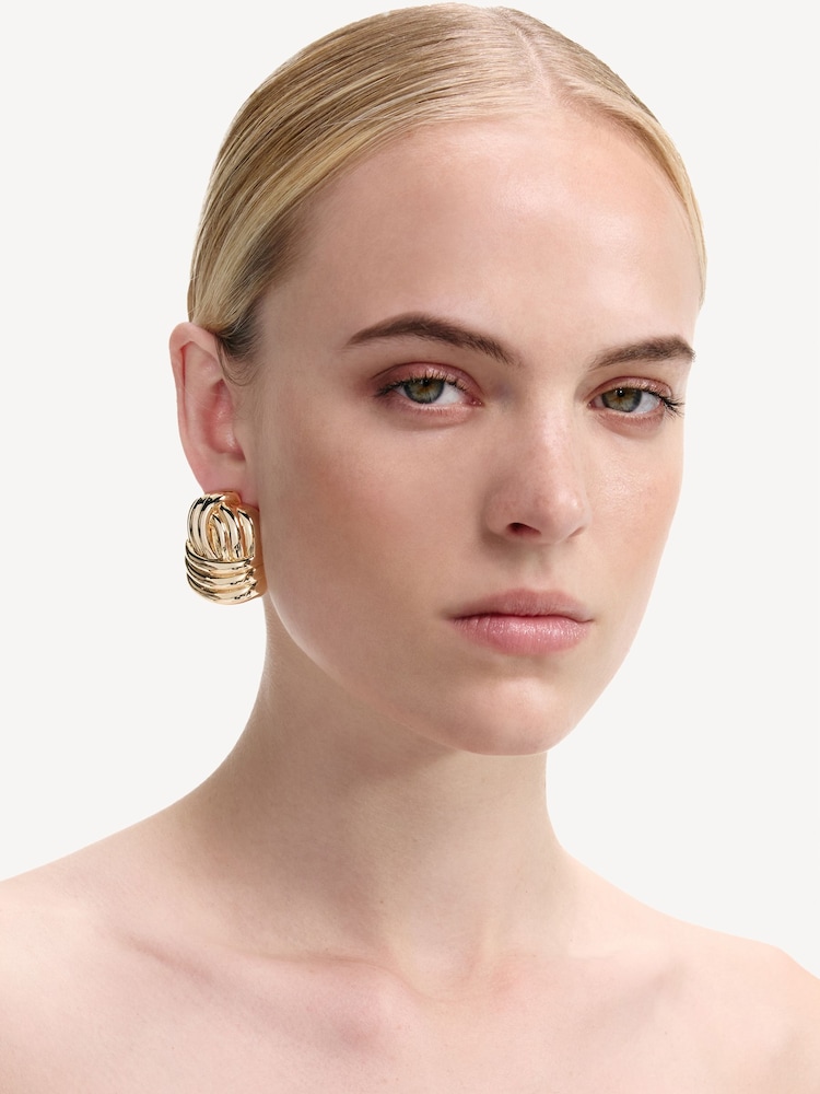 Self-Portrait Gold Gold Tone Knot Earrings - Image 4 of 4 Self-Portrait Gold Gold Tone Knot Earrings - Image 4 of 4
