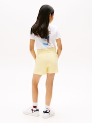 Tommy Hilfiger Yellow Ruffle Waist Sweat Shorts - Image 2 of 5