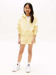 Tommy Hilfiger Yellow Ruffle Waist Sweat Shorts - Image 3 of 5