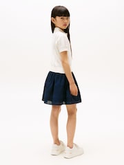 Tommy Hilfiger Cream Relaxed Pointelle Polo Shirt - Image 2 of 5