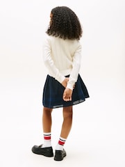 Tommy Hilfiger Cream Pointelle Relaxed Cardigan - Image 2 of 5