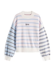 Tommy Hilfiger Purple Mixed Stripe Relaxed Balloon Sleeve Jumper - Image 5 of 5