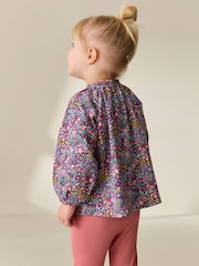 パープル フローラル - 長袖ブラウス & レギンスセット（3 か月〜7 歳） - 画像 4 / 13