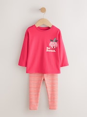 Bright Pink Long Sleeve Top and Leggings Set (3mths-7yrs) - Image 5 of 9