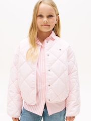 Tommy Hilfiger Relaxed Flag Embroidery Quilted Jacket - صورة 1 من 6