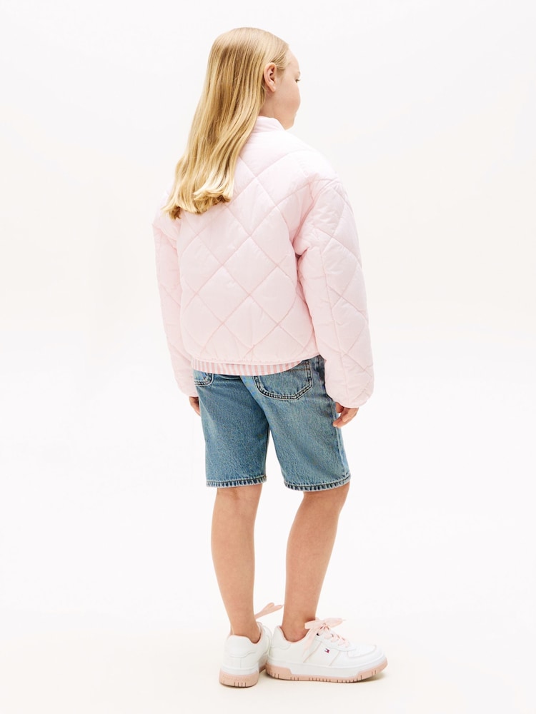 Tommy Hilfiger Relaxed Flag Embroidery Quilted Jacket - صورة 2 من 6