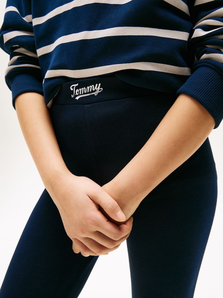 Tommy Hilfiger Blue Logo Full Length Leggings - Image 4 of 5