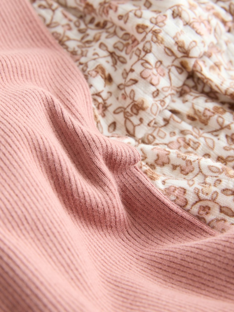 Neutral Ditsy Floral Long Sleeve Blouse and Leggings Set (3mths-7yrs) - Image 9 of 9