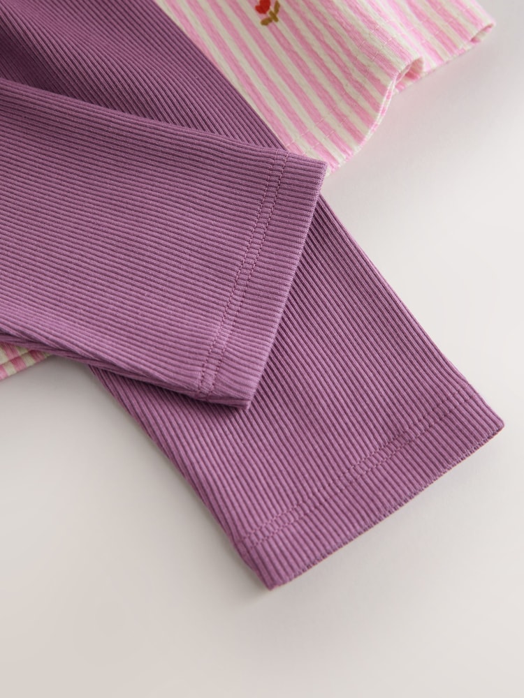 ピンクのフローラル - 長袖ブラウス & レギンスセット（3 か月〜7 歳） - 画像 8 / 8