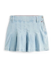 Tommy Hilfiger Blue Denim Pleated Skirt - Image 4 of 4