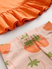 Orange Strawberry Short Sleeve Top and Shorts Set (3mths-7yrs) - Image 8 of 8