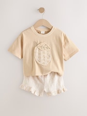 Zitronengelb - Set aus kurzärmligem T-Shirt und Shorts (3 Monate–7 Jahre) - Bild 5 von 8