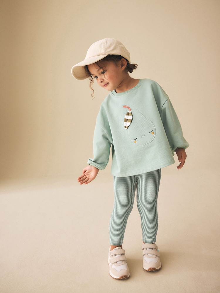 Blue Pear Long Sleeve Top and Leggings Set (3mths-7yrs) - Image 2 of 4