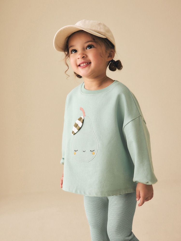 Blue Pear Long Sleeve Top and Leggings Set (3mths-7yrs) - Image 4 of 4