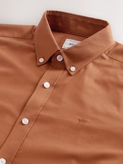 Brown Stretch Oxford Long Sleeve Shirt - Image 10 of 10