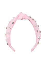 Victoria's Secret Iconic Stripe Pink Satin Headband - Image 1 of 1