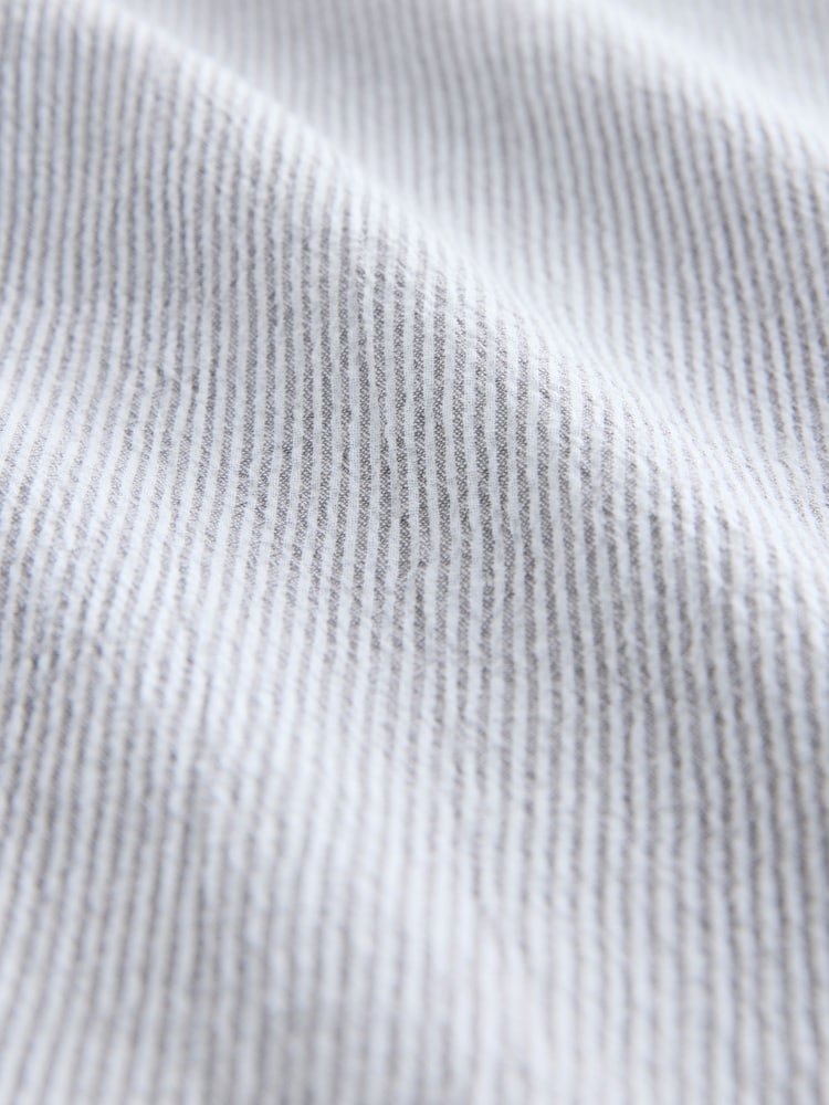 Grey Stripe Cotton Long Sleeve Shirt - Image 2 of 3