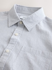 Grey Stripe Cotton Long Sleeve Shirt - Image 3 of 3