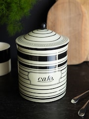 Rockett St George Black/Cream Vintage Coffee Tin Coffee Storage Jar - Image 1 of 4